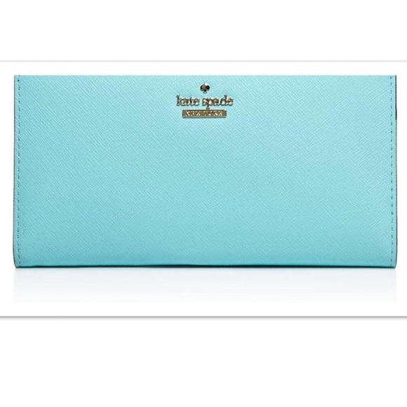 NWT♠️ Kate Spade Atoll Blue Cameron Stacy Wallet - Picture 6 of 7